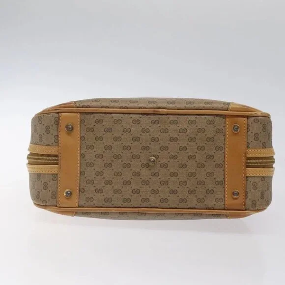 GUCCI Micro GG Supreme Hand Bag PVC Beige Gold 000 39 0030 Auth BA2146 - Picture 11 of 14